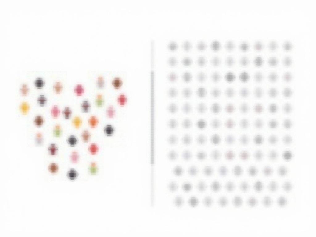 visual comparison infographic. On left, vibrant, engaged community diverse Japanese people intera...