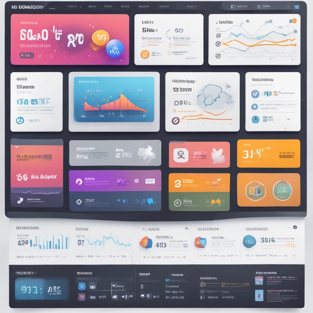 professional social media marketing dashboard, modern UI, high quality, detailed