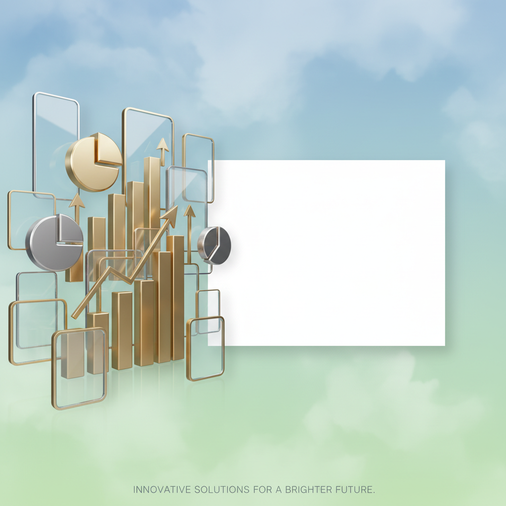 premium cinematic wide shot. Background is sophisticated gradient from light blue to light green ...