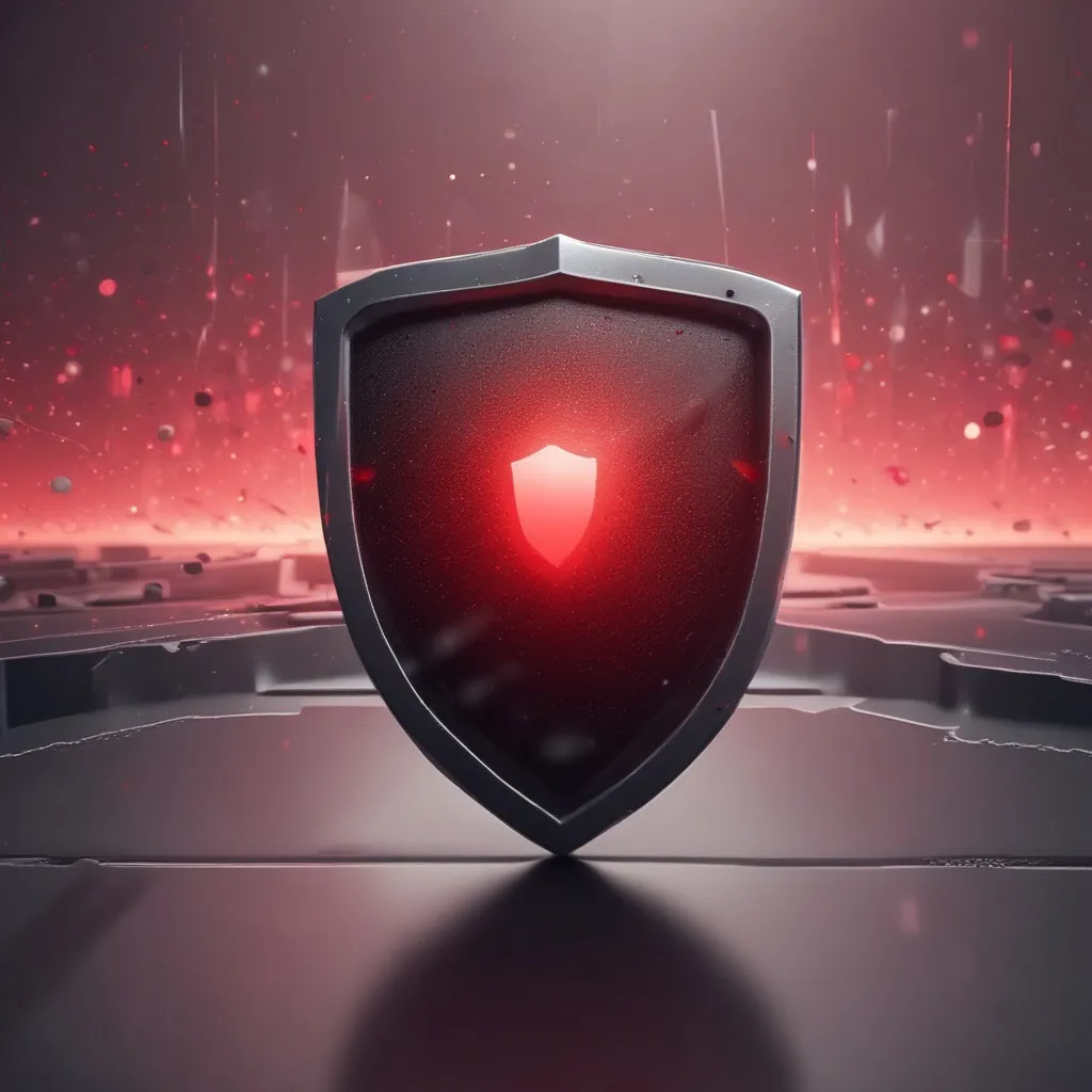 premium cinematic wide shot. Background is sophisticated gradient from Alert Red to Dark Grey. On...