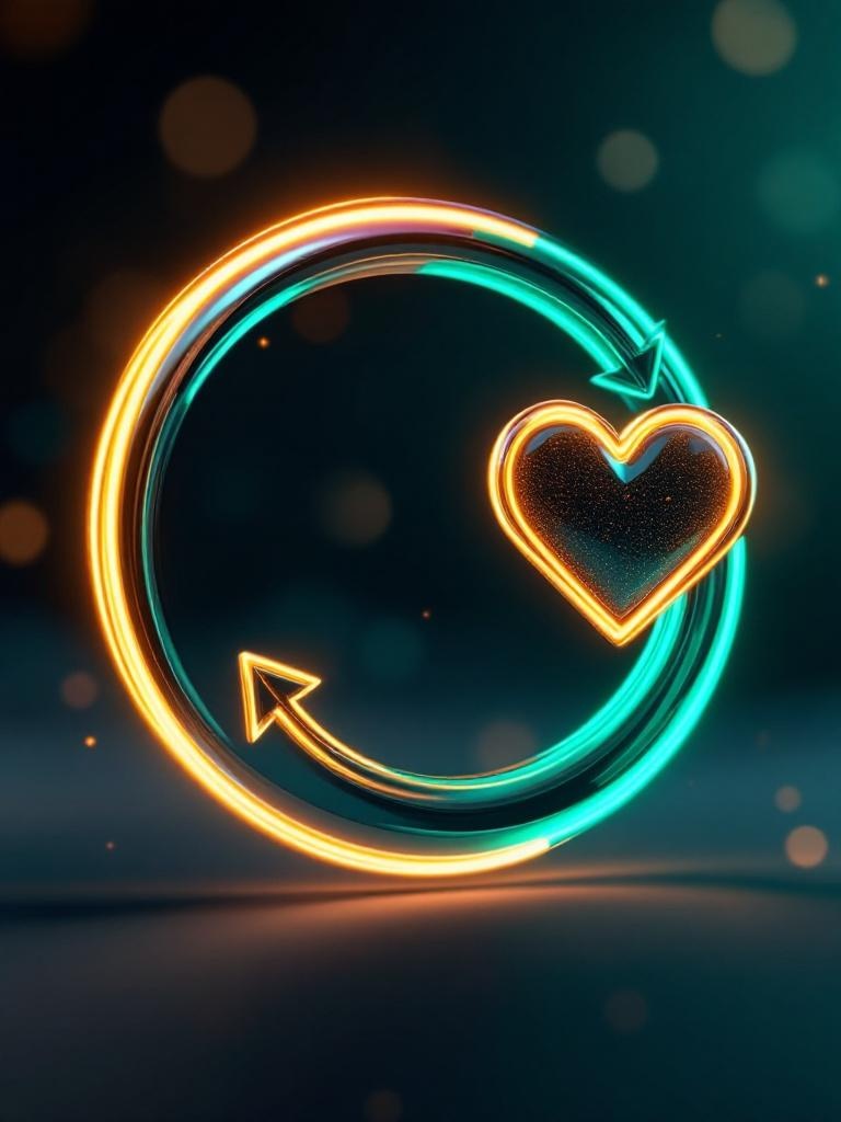 high-end commercial 3D render stylized 'Engagement Loop' diagram featuring 3D icons Story circle,...