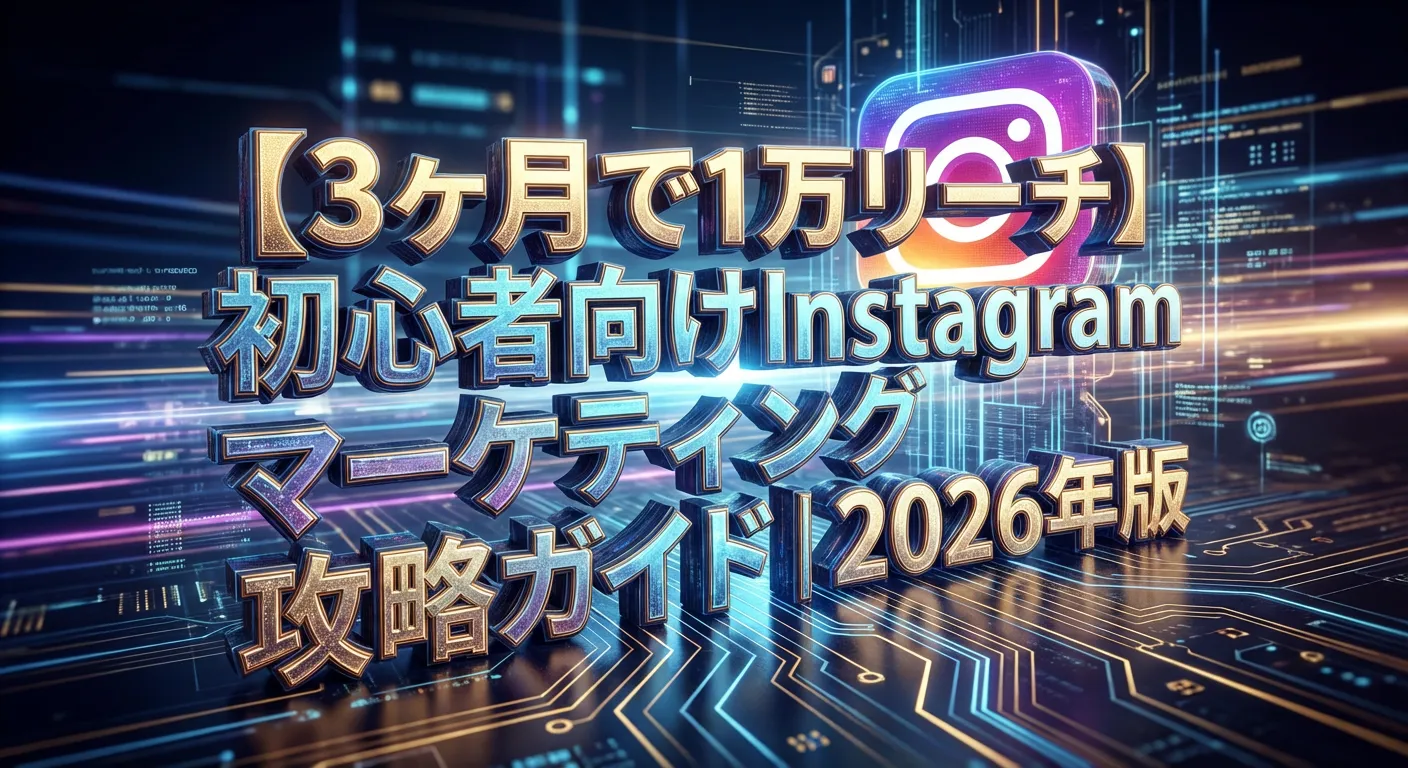 【3ヶ月で1万リーチ】初心者向けInstagramマーケティング攻略ガイド｜2026年版