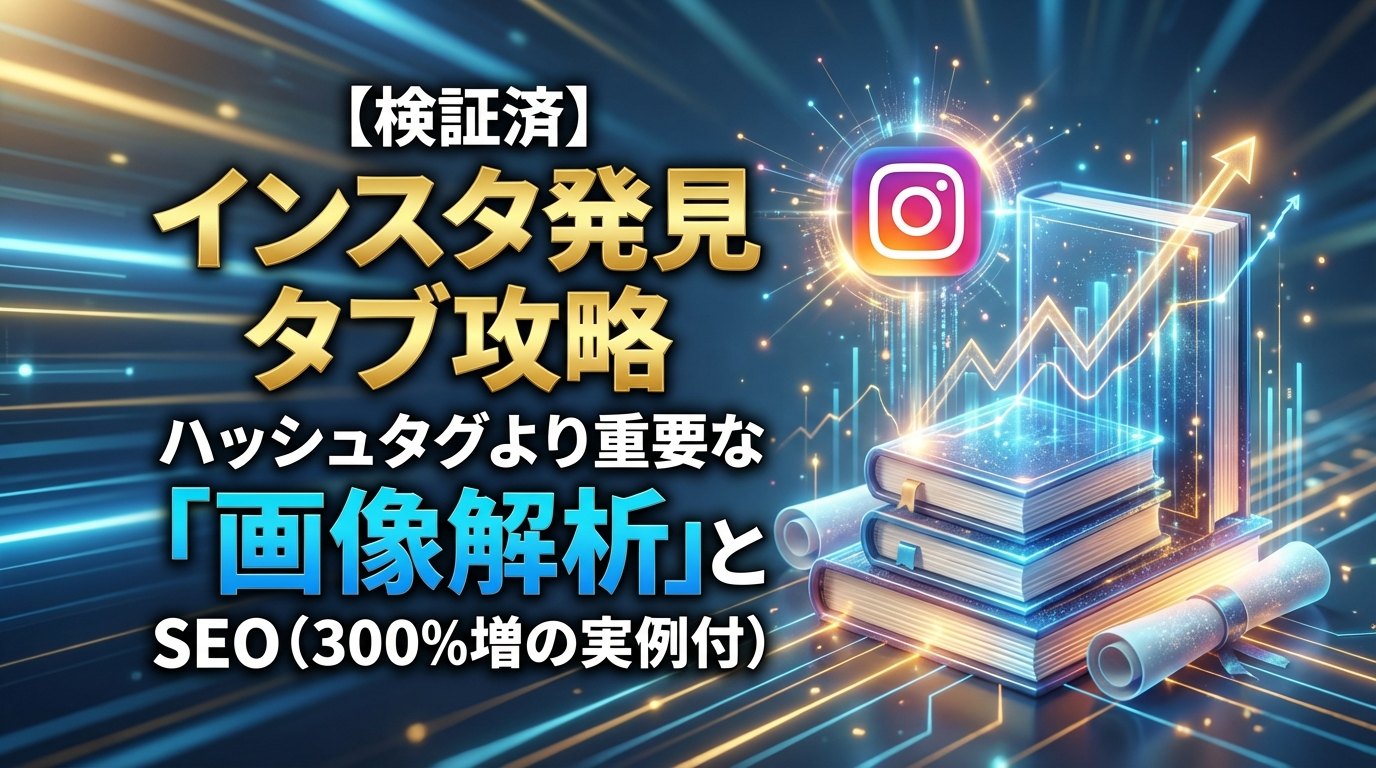 【検証済】インスタ発見タブ攻略｜ハッシュタグより重要な「画像解析」とSEO（300%増の実例付）