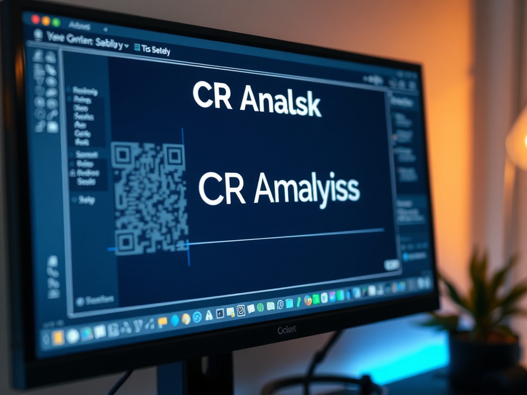 Close-up modern software interface on monitor displaying 'OCR Analysis' scanning Instagram user p...