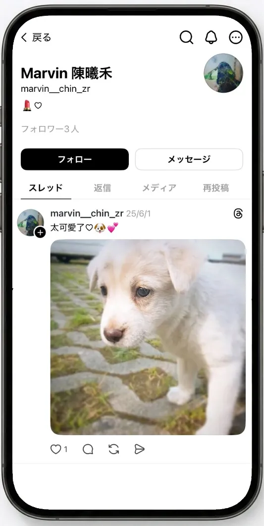 Threads 外国人いいね サムネイル 2